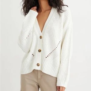 Dynamite Varigated Rib Granpa Cardi